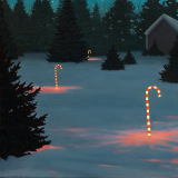 Winter Eve with Candy Canes