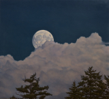 Moon Behind Clouds