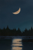 Moonset Winter